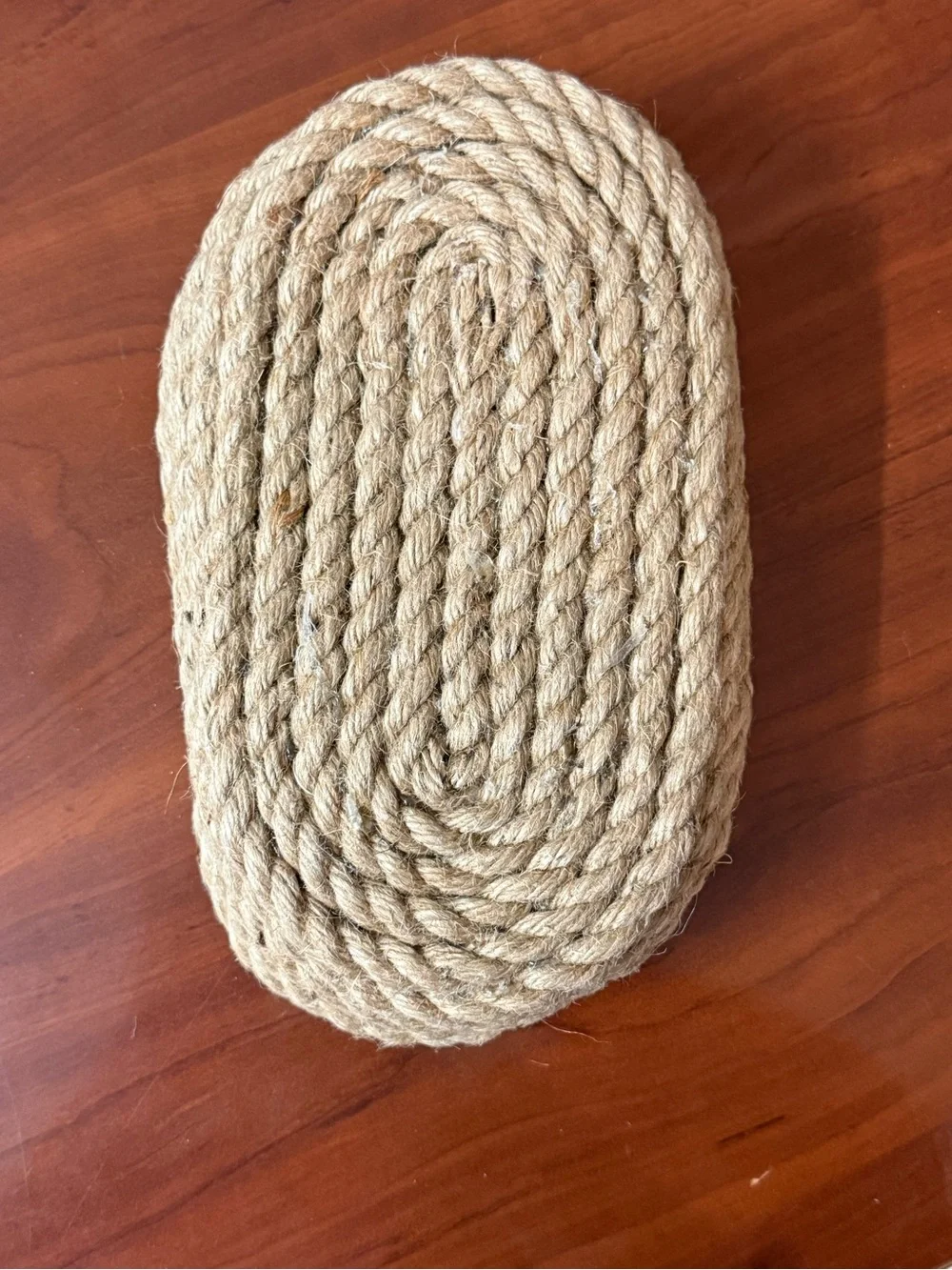 Braided Jute Oval Storage Basket - Natural Tan